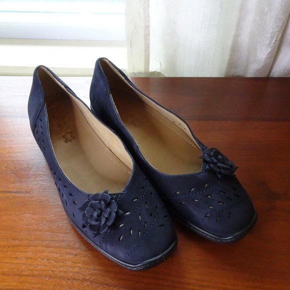 hotter Shoes - Hotter Blue Comfort  Flats Size US 8 Flower